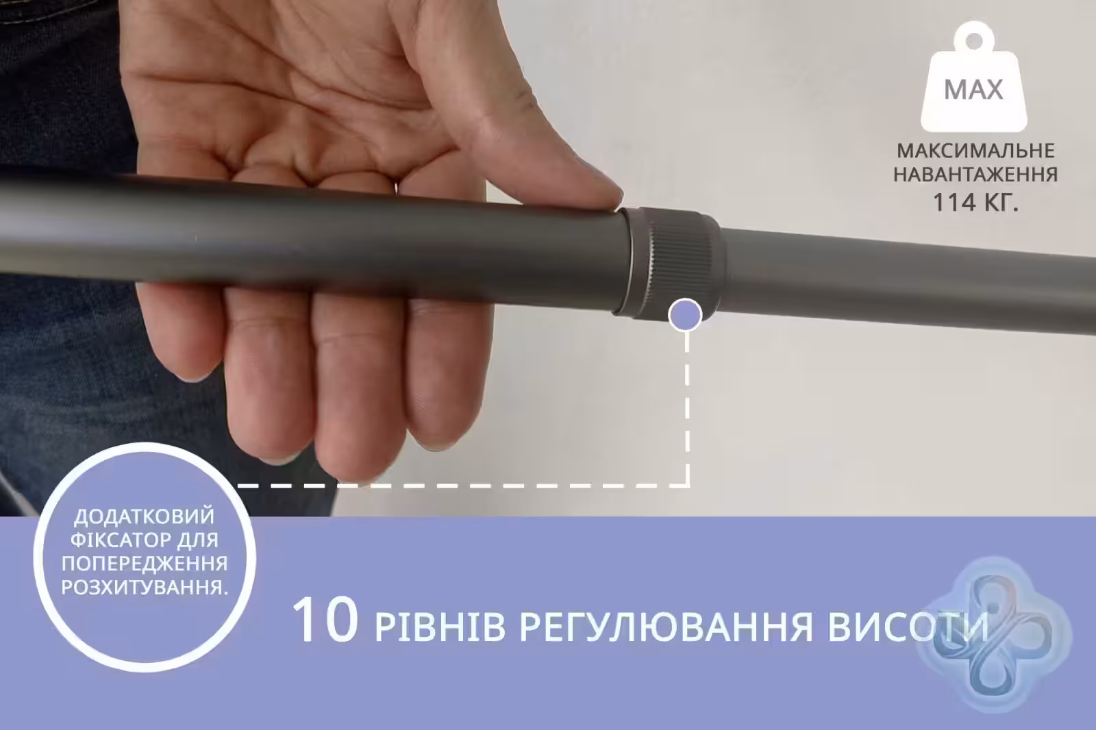 Тростина алюмінієва складна телескопічна Doctor Life 11874/SZ-G сірий (11874/SZ-G-2004)